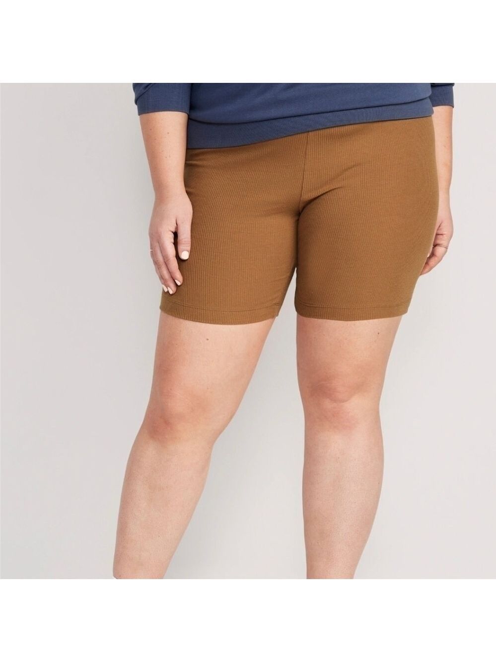 4X • Old Navy • High-Waisted Rib-Knit Biker Shorts -- 8-inch inseam